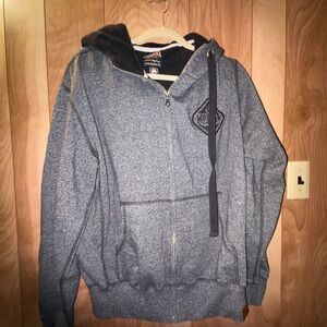 Muskoka Bear Wear Zip Up Sweatshirt  Made In Canada Mens Size Large Charcoal